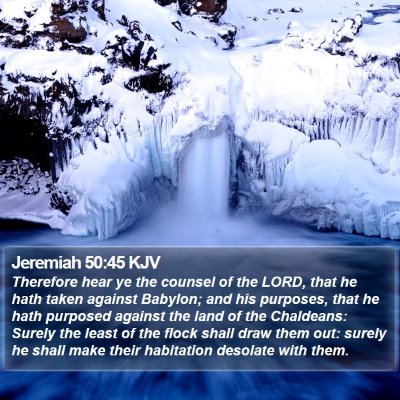 Jeremiah 50:45 KJV Bible Verse Image