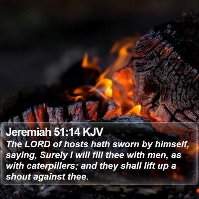 Jeremiah 51:14 KJV Bible Verse Image