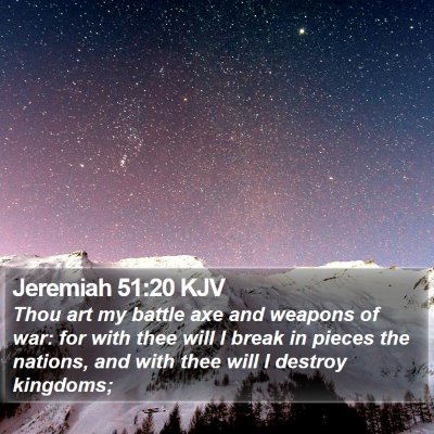 Jeremiah 51:20 KJV Bible Verse Image