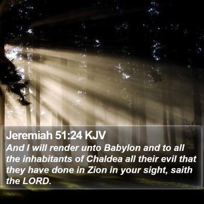 Jeremiah 51:24 KJV Bible Verse Image