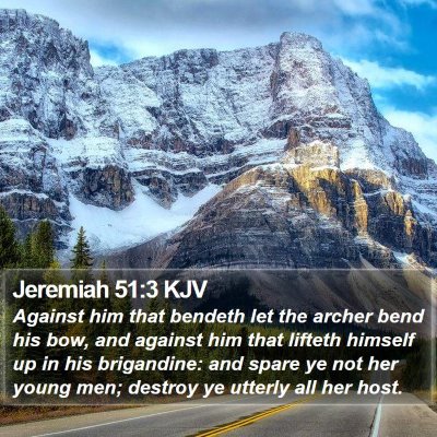 Jeremiah 51:3 KJV Bible Verse Image