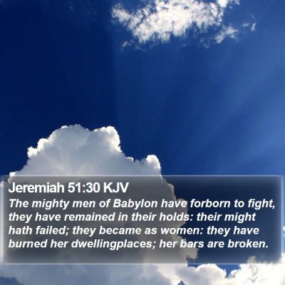 Jeremiah 51:30 KJV Bible Verse Image