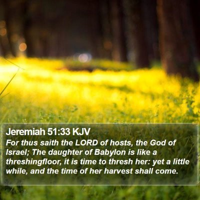 Jeremiah 51:33 KJV Bible Verse Image