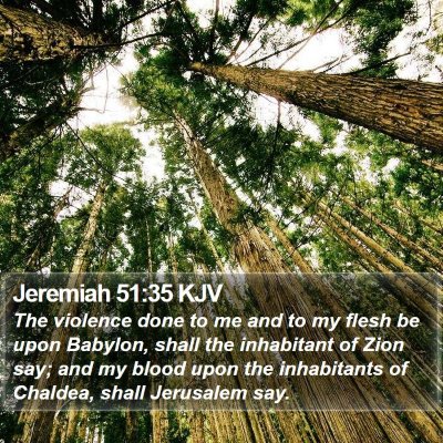 Jeremiah 51:35 KJV Bible Verse Image