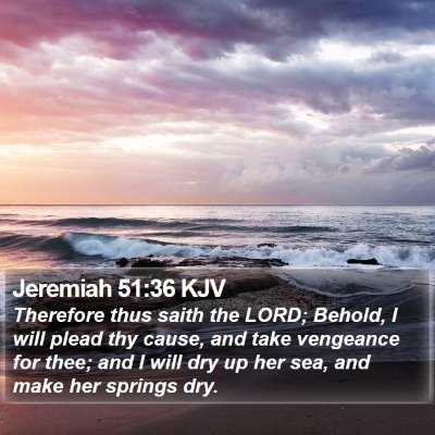 Jeremiah 51:36 KJV Bible Verse Image
