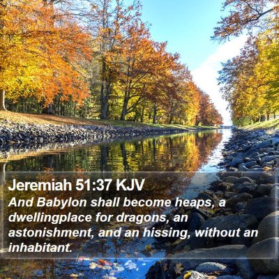 Jeremiah 51:37 KJV Bible Verse Image