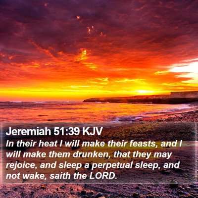 Jeremiah 51:39 KJV Bible Verse Image
