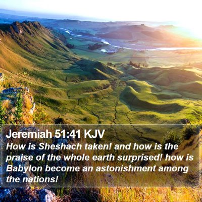 Jeremiah 51:41 KJV Bible Verse Image