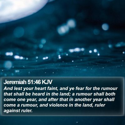 Jeremiah 51:46 KJV Bible Verse Image