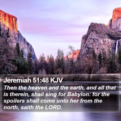 Jeremiah 51:48 KJV Bible Verse Image