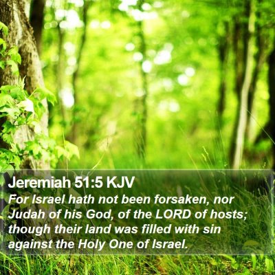 Jeremiah 51:5 KJV Bible Verse Image