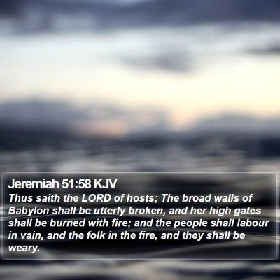 Jeremiah 51:58 KJV Bible Verse Image