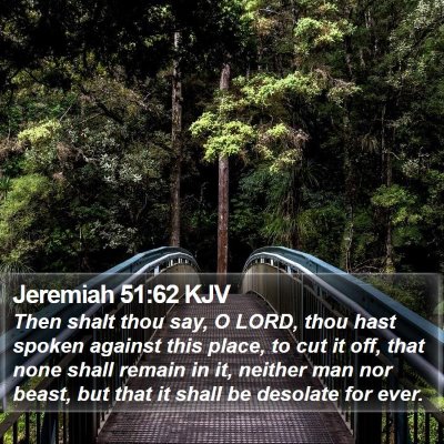 Jeremiah 51:62 KJV Bible Verse Image