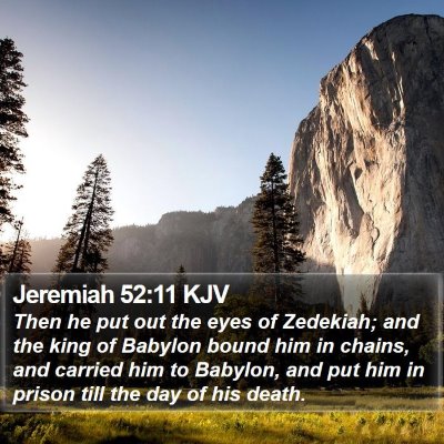 Jeremiah 52:11 KJV Bible Verse Image