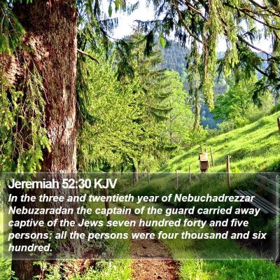 Jeremiah 52:30 KJV Bible Verse Image