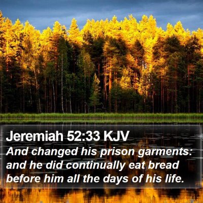 Jeremiah 52:33 KJV Bible Verse Image