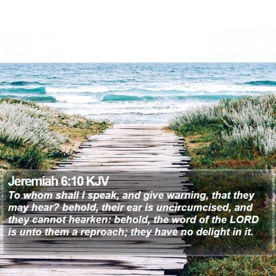 Jeremiah 6:10 KJV Bible Verse Image