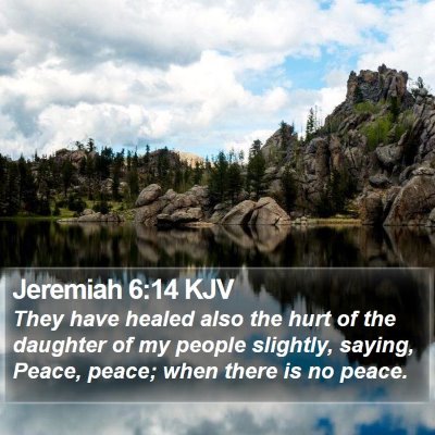 Jeremiah 6:14 KJV Bible Verse Image