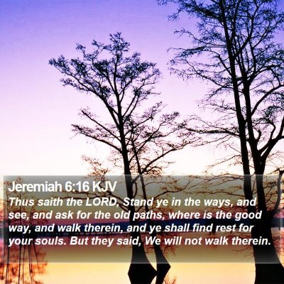Jeremiah 6:16 KJV Bible Verse Image