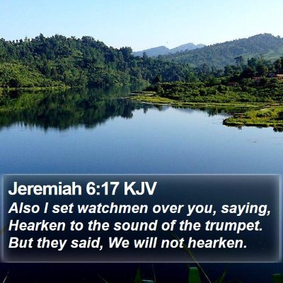 Jeremiah 6:17 KJV Bible Verse Image