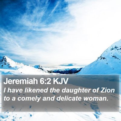Jeremiah 6:2 KJV Bible Verse Image
