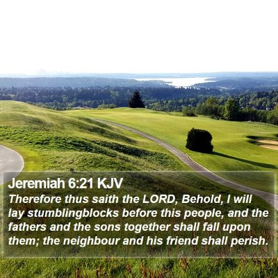 Jeremiah 6:21 KJV Bible Verse Image