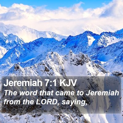 Jeremiah 7:1 KJV Bible Verse Image