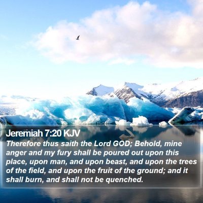 Jeremiah 7:20 KJV Bible Verse Image