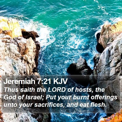 Jeremiah 7:21 KJV Bible Verse Image