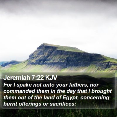 Jeremiah 7:22 KJV Bible Verse Image