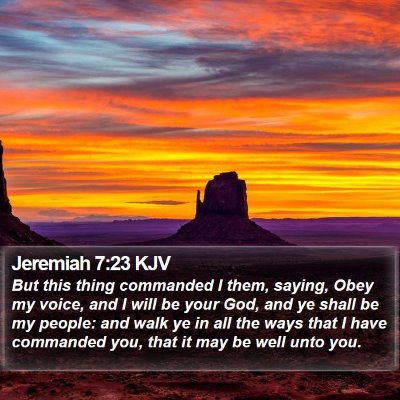 Jeremiah 7:23 KJV Bible Verse Image