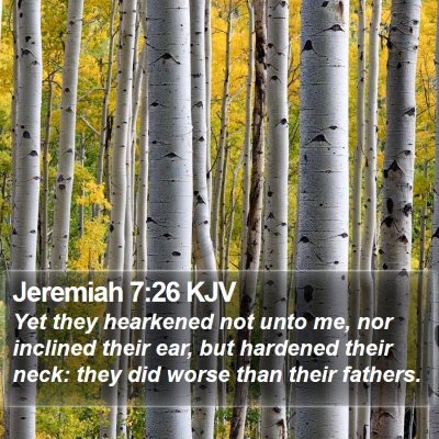 Jeremiah 7:26 KJV Bible Verse Image