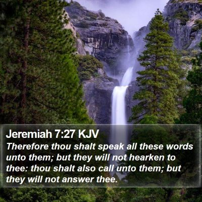 Jeremiah 7:27 KJV Bible Verse Image