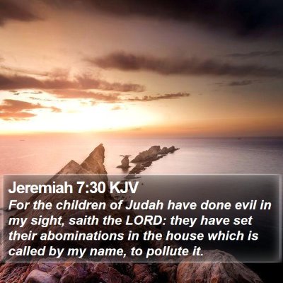 Jeremiah 7:30 KJV Bible Verse Image