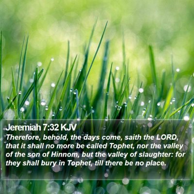 Jeremiah 7:32 KJV Bible Verse Image