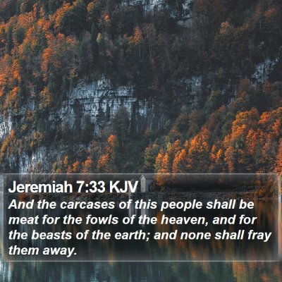 Jeremiah 7:33 KJV Bible Verse Image