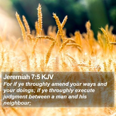 Jeremiah 7:5 KJV Bible Verse Image