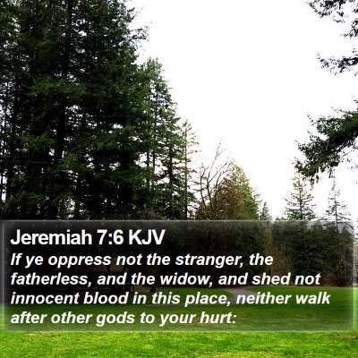 Jeremiah 7:6 KJV Bible Verse Image