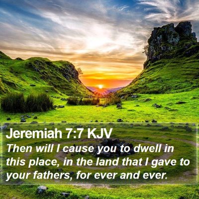 Jeremiah 7:7 KJV Bible Verse Image