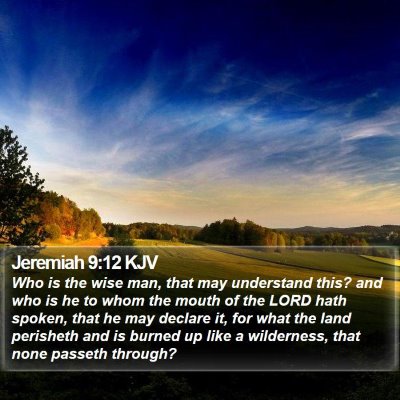Jeremiah 9:12 KJV Bible Verse Image