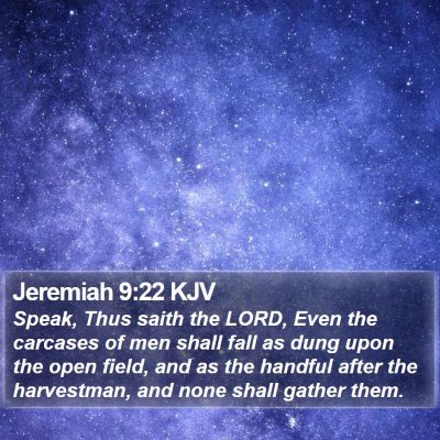 Jeremiah 9:22 KJV Bible Verse Image
