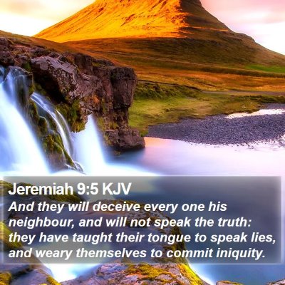 Jeremiah 9:5 KJV Bible Verse Image