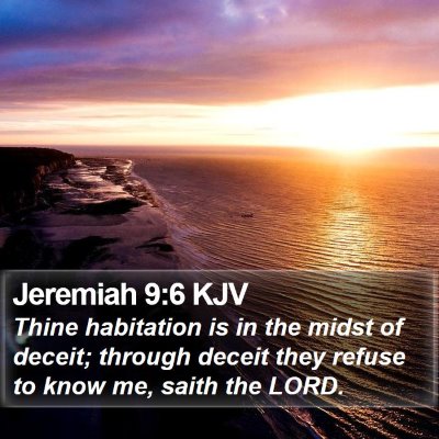 Jeremiah 9:6 KJV Bible Verse Image