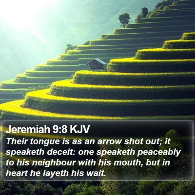 Jeremiah 9:8 KJV Bible Verse Image