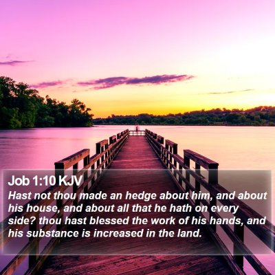 Job 1:10 KJV Bible Verse Image