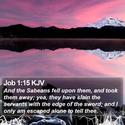 Job 1:15 KJV Bible Verse Image