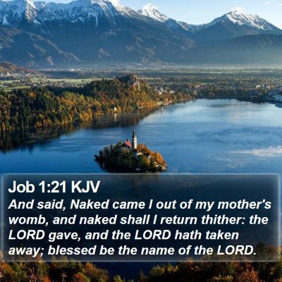 Job 1:21 KJV Bible Verse Image