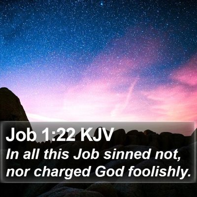 Job 1:22 KJV Bible Verse Image