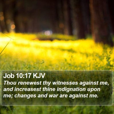 Job 10:17 KJV Bible Verse Image