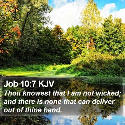 Job 10:7 KJV Bible Verse Image